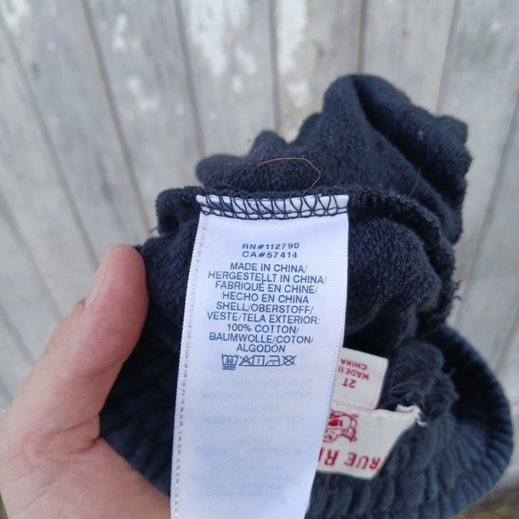 True Religion Black Joggers 2T Pockets Toddlers Logo Pull On Gold Stripe - Picture 5 of 5